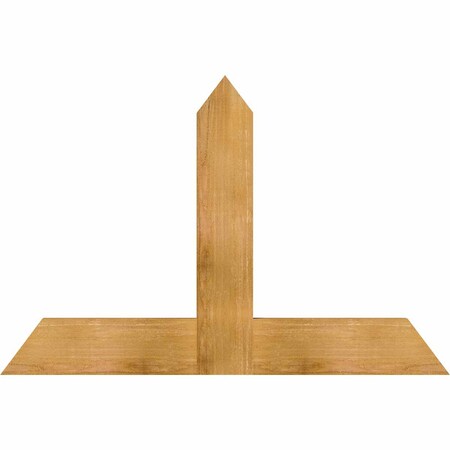 Ekena Millwork Portland Rough Sawn Timber Gable Bracket, Western Red Cedar, 48"W x 32"H x 2"D x 6"F, 16/12 Pitch GBW048X32X0206POR00RWR
